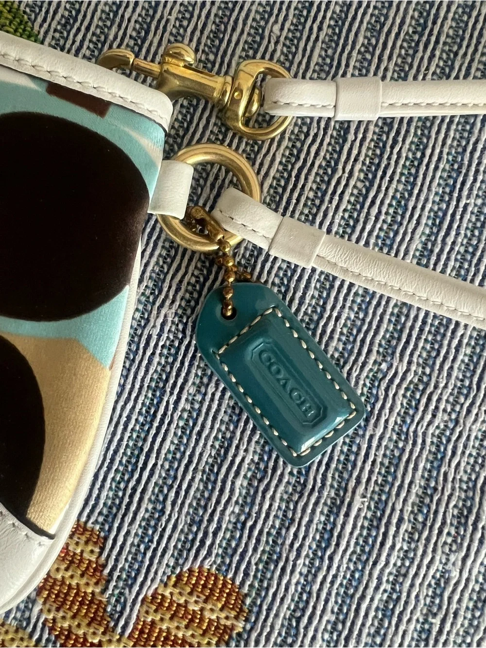 Coach 2006 Limited Ed Ergo Multi Color Signature Scarf Print + Matching Wristlet